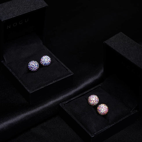 Cristal de confettis | Argent sterling .925 | Boucles d'oreilles Kikiballa